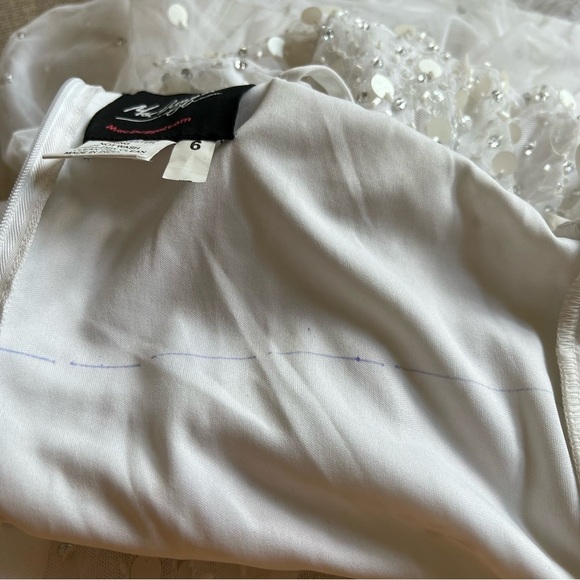 Mac Duggal Sequin One Shoulder High Low Dress Gown - Picture 16 of 16